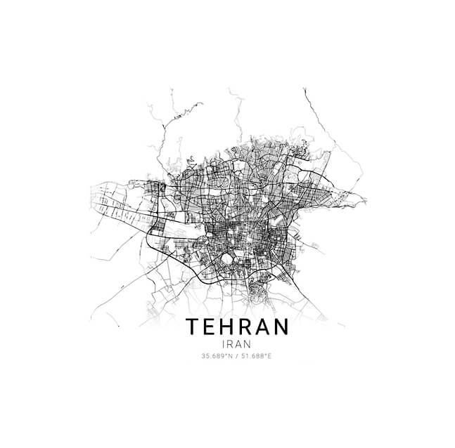 نقشه ی تهران